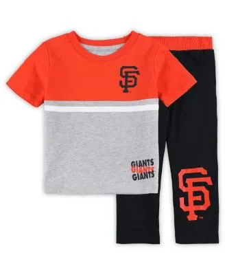 New York Giants Toddler Playmaker Hoodie and Pants Set - Heather Gray/Royal