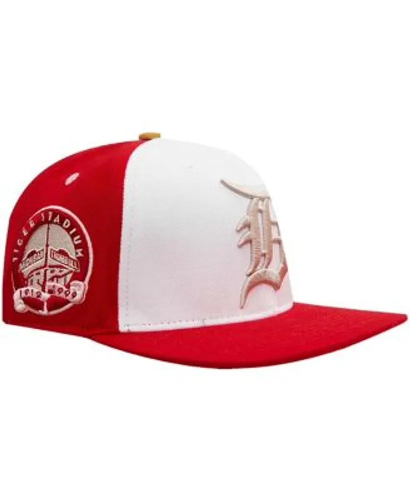 Pro Standard Men's White, Red Detroit Tigers Strawberry Ice Cream Drip  Snapback Hat