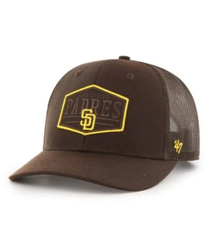 47 Brand Men's Brown San Diego Padres Ridgeline Tonal Patch Trucker  Adjustable Hat