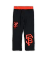 Outerstuff Toddler Boys and Girls Black, Orange San Francisco Giants  Batters Box T-shirt Pants Set