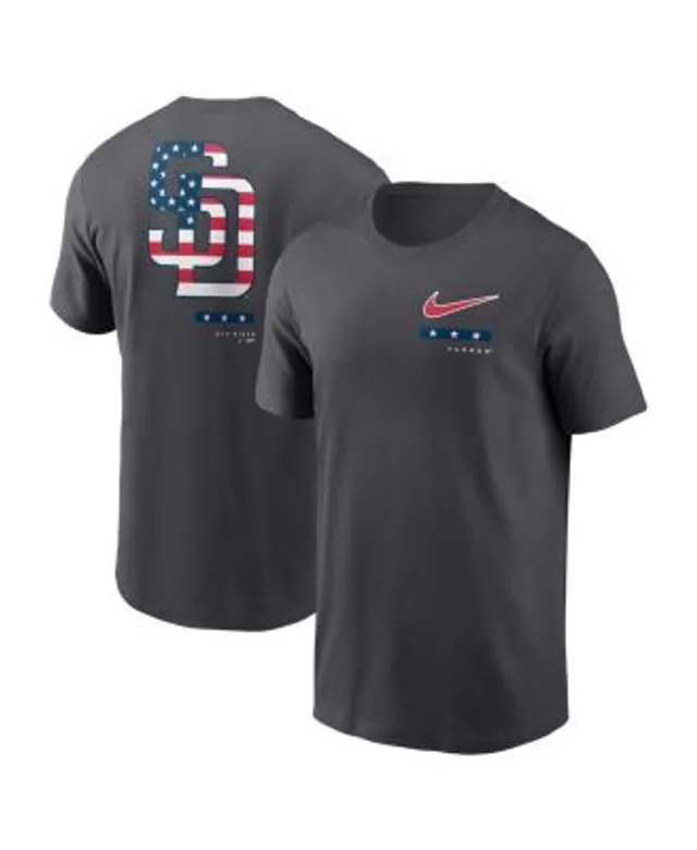 Men's Nike White San Diego Padres Americana Flag T-Shirt