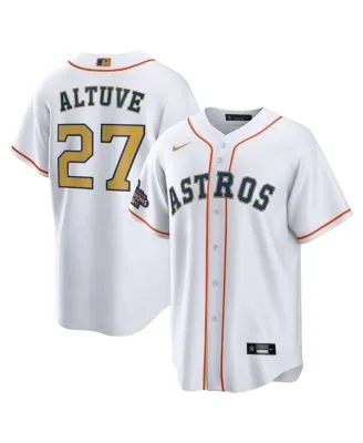 Houston Astros Nike Official Replica Home Jersey - Youth with Altuve 27  printing