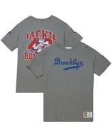 Mitchell & Ness Men's Jackie Robinson Gray Brooklyn Dodgers Cooperstown  Collection Legends T-shirt