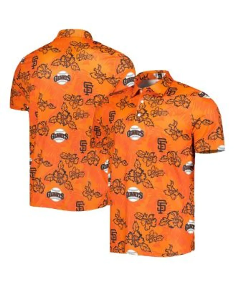 Reyn Spooner Men's Orange San Francisco Giants Cooperstown Collection  Puamana Print Polo Shirt