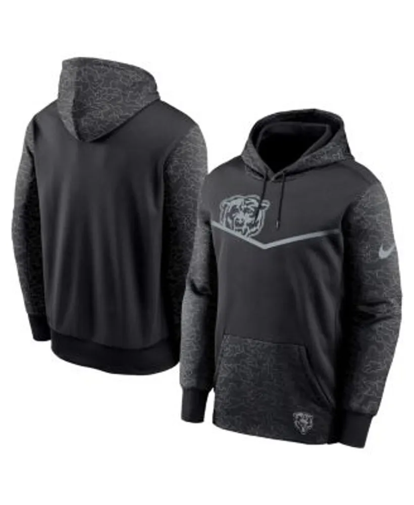 Chicago Bears Nike RFLCTV Chevron Pullover Hoodie - Black