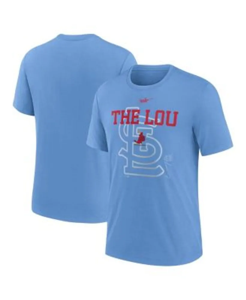 Nike Men's Light Blue St. Louis Cardinals Rewind Retro Tri-Blend T-shirt