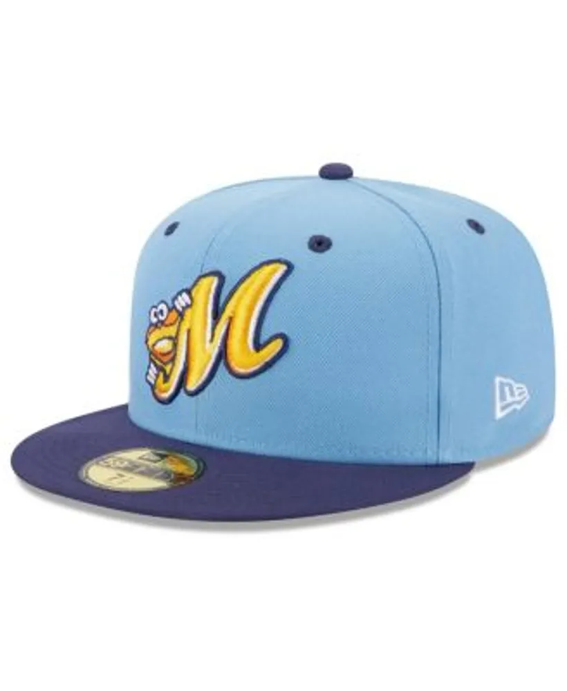 New Era Men's Light Blue Montgomery Biscuits Authentic Collection Alternate  Logo 59FIFTY Fitted Hat