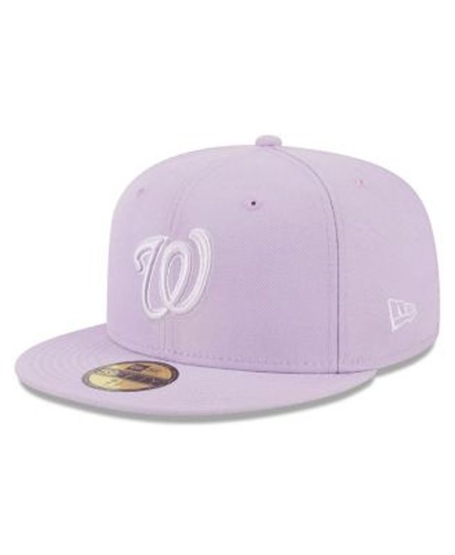 New Era Men's Royal Washington Nationals Logo White 59Fifty Fitted Hat