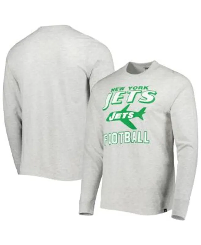 47 Brand Men's Heathered Gray New York Jets Dozer Franklin Long Sleeve T- shirt