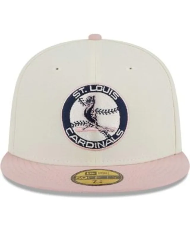 Atlanta Braves New Era Chrome Rogue 59FIFTY Fitted Hat - White/Pink