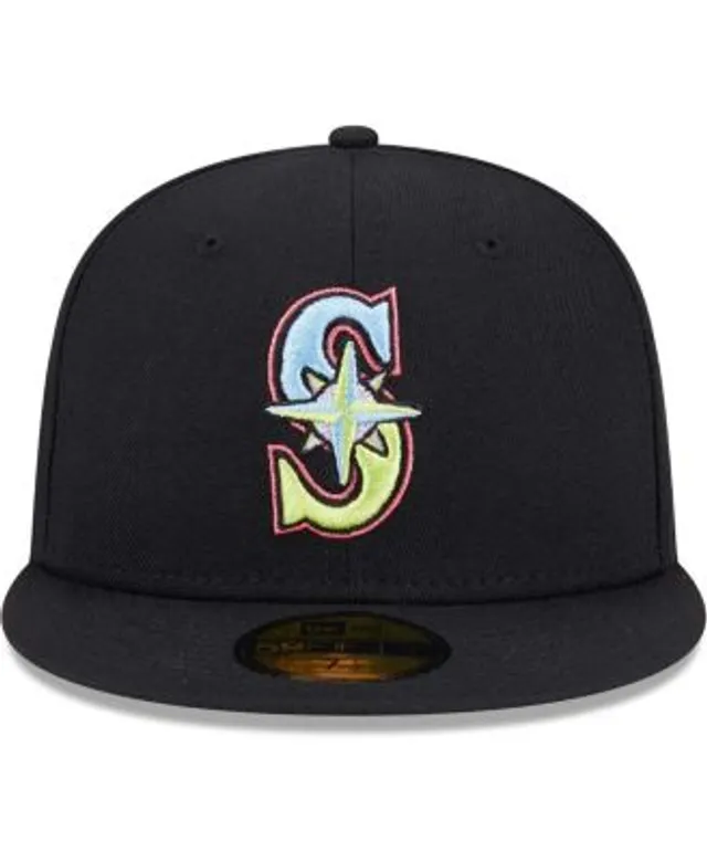 New Era Seattle Mariners Black & Red 59FIFTY Fitted Cap - Macy's