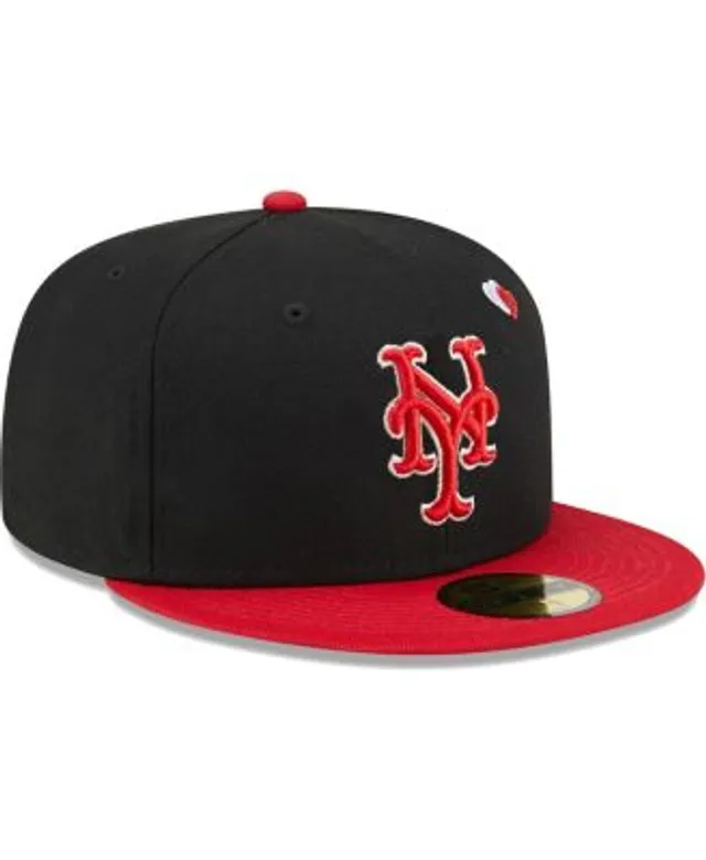 Men's New Era Black/Red York Yankees Heart Eyes 59FIFTY Fitted Hat