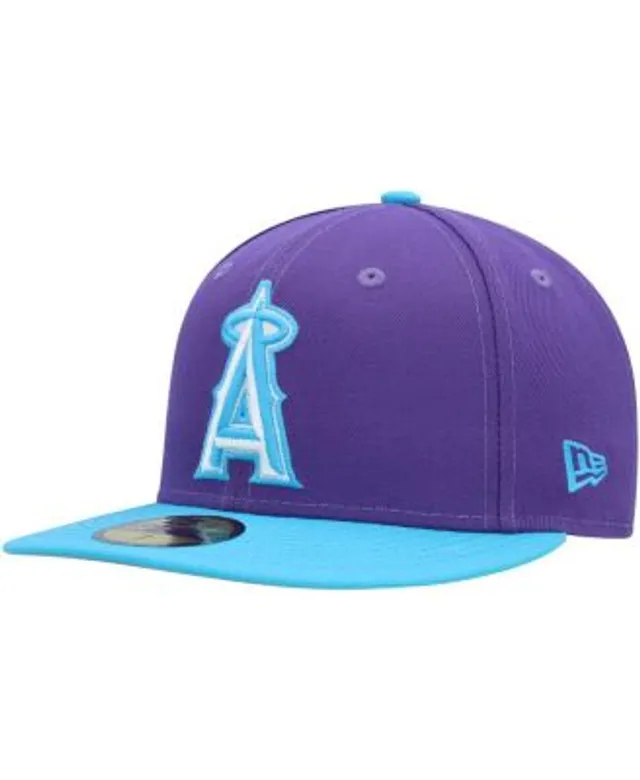 Los Angeles Lakers New Era Vice Blue Side Patch 59FIFTY Fitted Hat - White