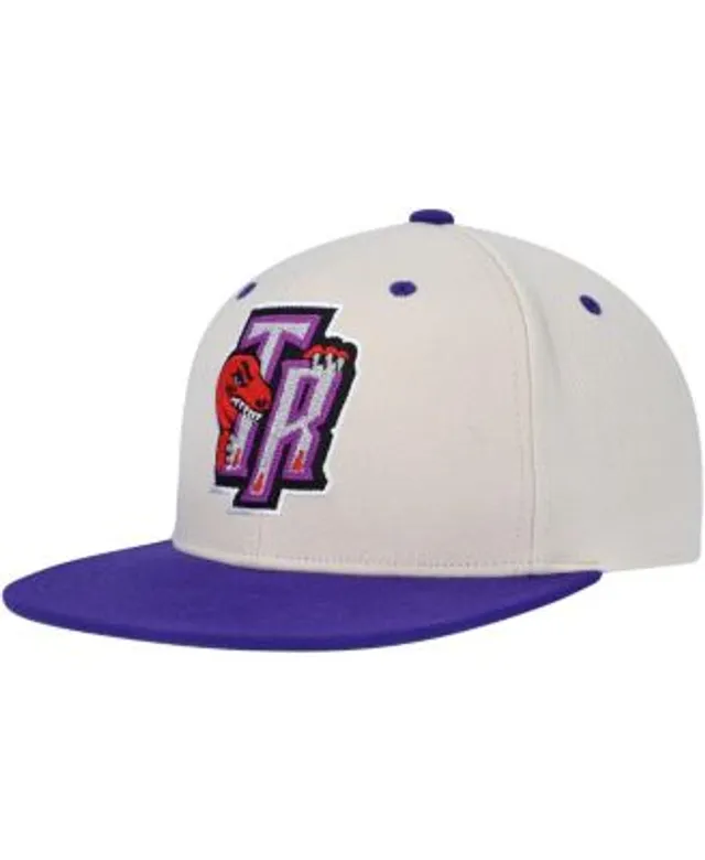 Mitchell & Ness Cream/Purple Los Angeles Lakers Hardwood Classics 2-Tone Chain-Stitch Snapback Hat