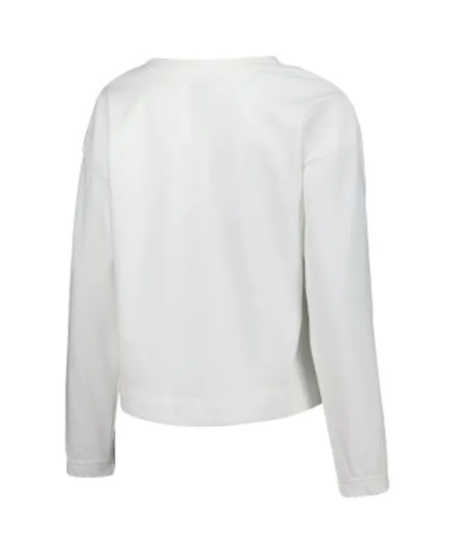 Women's Concepts Sport White Philadelphia 76ers Sunray Notch Neck Long Sleeve T-Shirt Size: Small