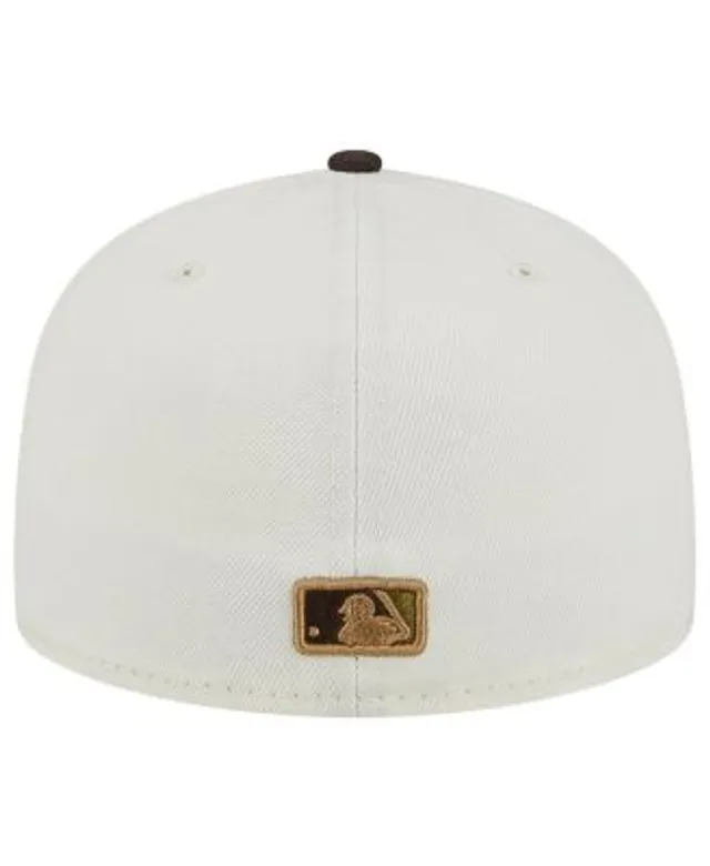 Men's New Era White/Brown Los Angeles Angels 2002 World Series 59FIFTY Fitted Hat