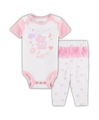 Newborn & Infant White/Pink San Francisco Giants Spreading Love Bodysuit &  Tutu with Leggings Set