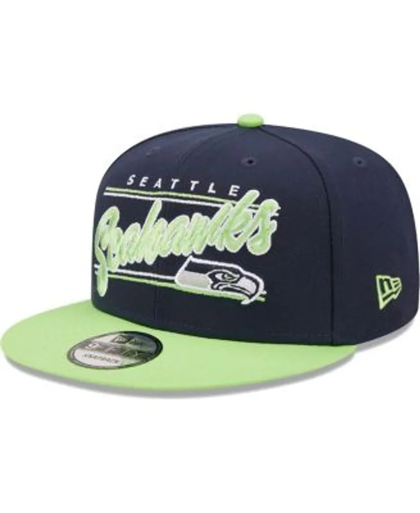 New Era Men's College Navy, Neon Green Seattle Seahawks Flawless 9FIFTY Snapback  Hat - Macy's in 2023