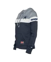 New Era Women's Navy, Silver Dallas Cowboys Throwback Colorblock Full-Zip  Hoodie