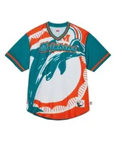 Men's Mitchell & Ness Aqua Miami Dolphins Jumbotron 3.0 T-Shirt Size: Large