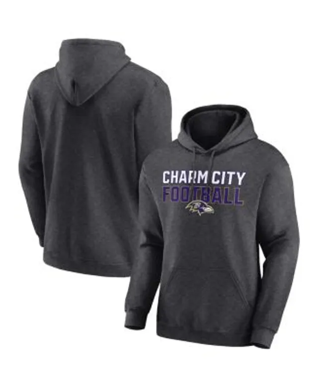 Men's Starter Heathered Gray/Black Baltimore Ravens Extreme