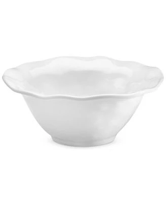 Ruffle White Melamine Cereal Bowl, Set of 4