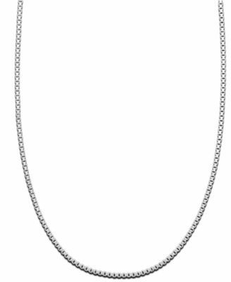 Box Link Chain Necklace Sterling Silver, Created for Macy's