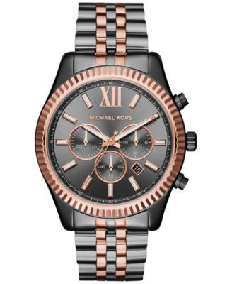 Michael Kors Men's Lexington Multifunction Two-Tone Stainless Steel  Bracelet Watch 45mm | Foxvalley Mall