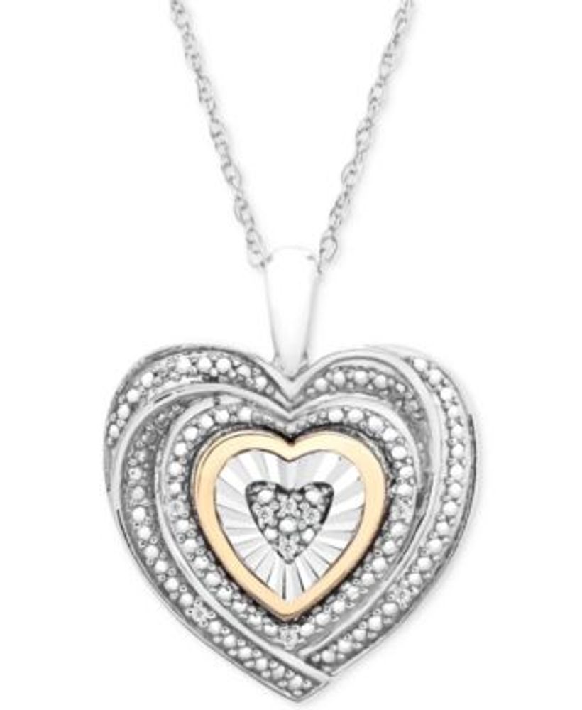 macys gold heart necklace