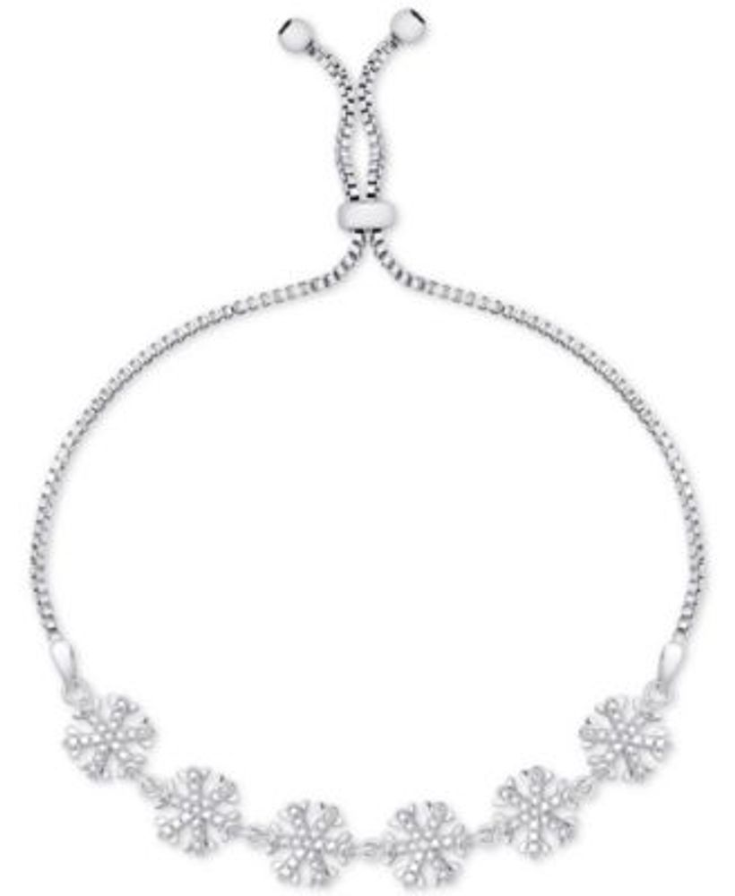 Van Cleef  Arpels Platinum Diamond Snowflake Bracelet