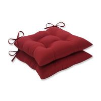 Pompeii Red Wrought Iron Seat Cushion, Set of 2