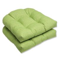 Baja Linen Lime Wicker Seat Cushion, Set of 2