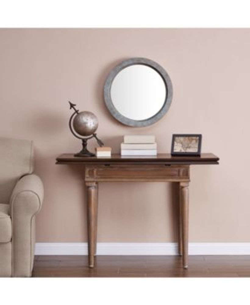 16" Round Mirror with Antique Copper Metal Frame