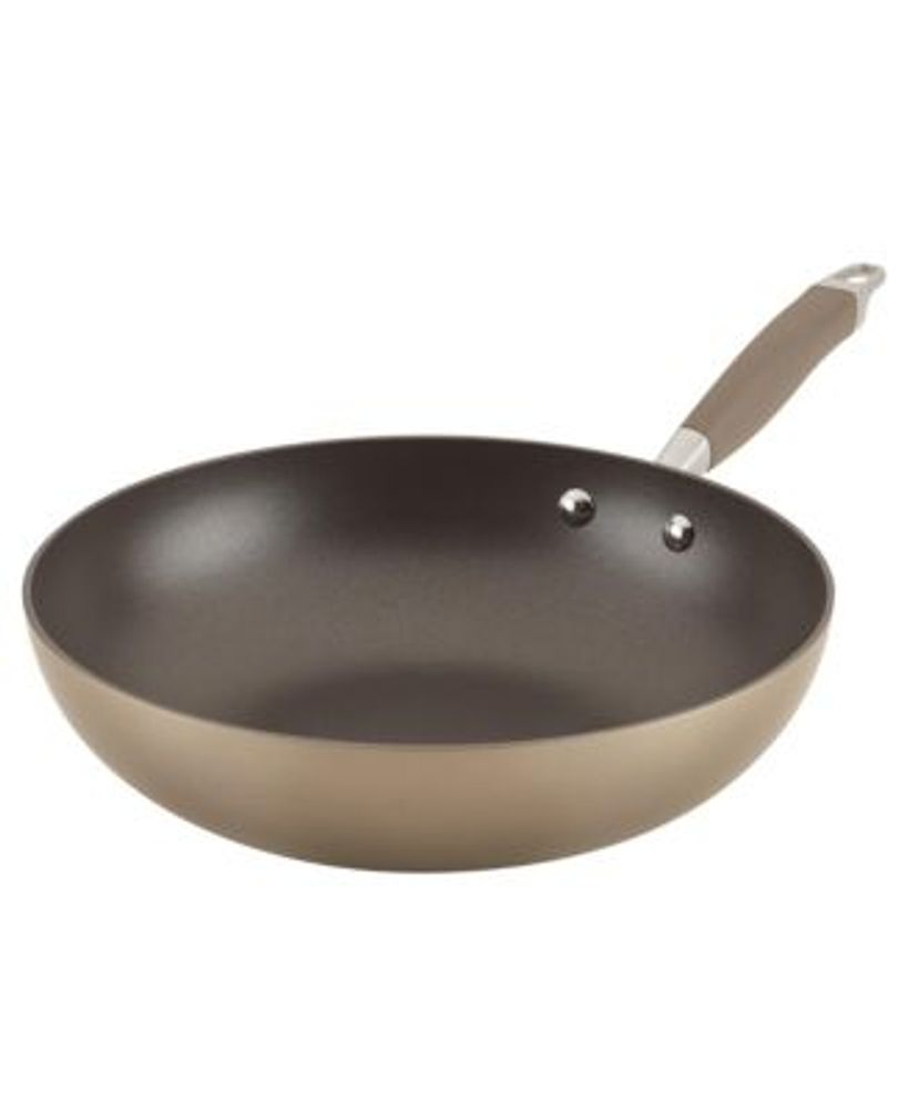 Anolon Nouvelle Copper Luxe Hard Anodized Nonstick Stir Fry, 12 inch, Onyx