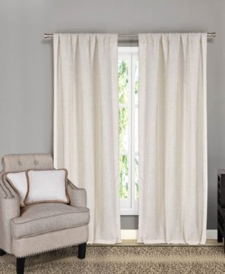 Keighley 4-Piece Linen Look Curtain and Pillow Cover Set
