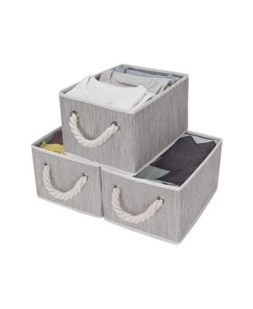 StorageWorks Foldable Fabric Storage Bins with Lids and Handles