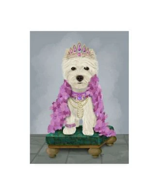 Fab Funky West Highland Terrier with Tiara Canvas Art