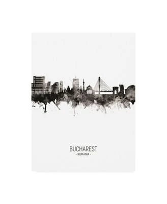 Michael Tompsett Bucharest Romania Skyline Portrait II Canvas Art