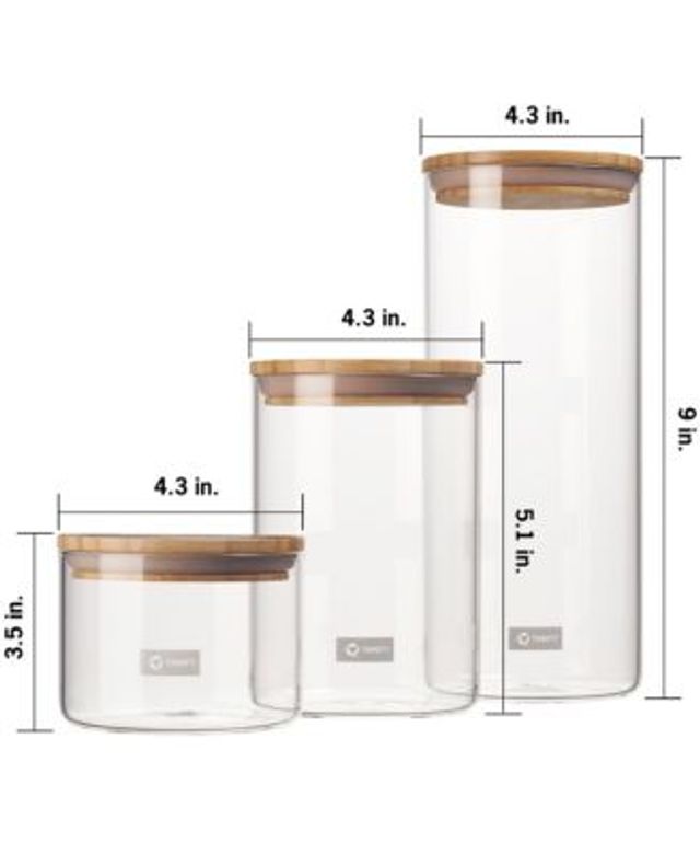 Oggi Canisters & Spice Jars, Glass 8 Piece Set - Macy's