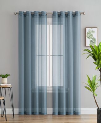 Lumino by Perth Semi Sheer Grommet Curtain Panels - 54 W x 84 L Set of 2