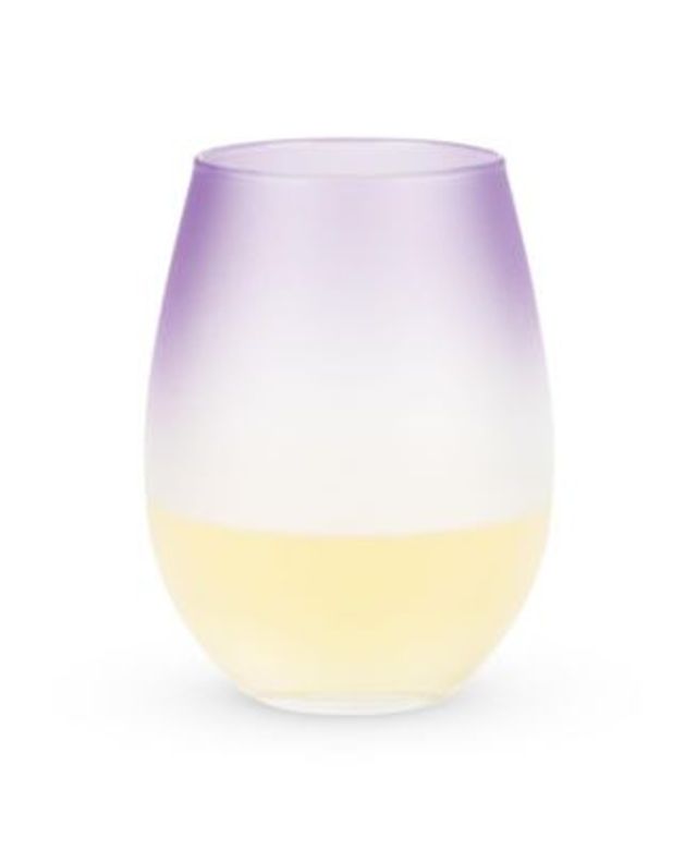 Blush Frosted: Ombre Stemless Wine Glasses