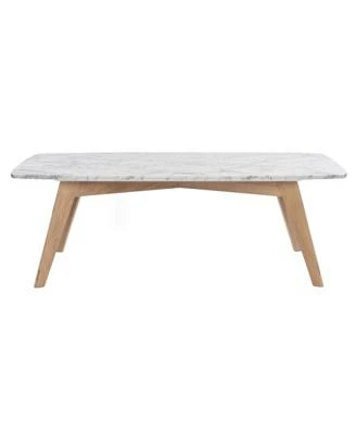 Faura Rectangular Marble Side Table