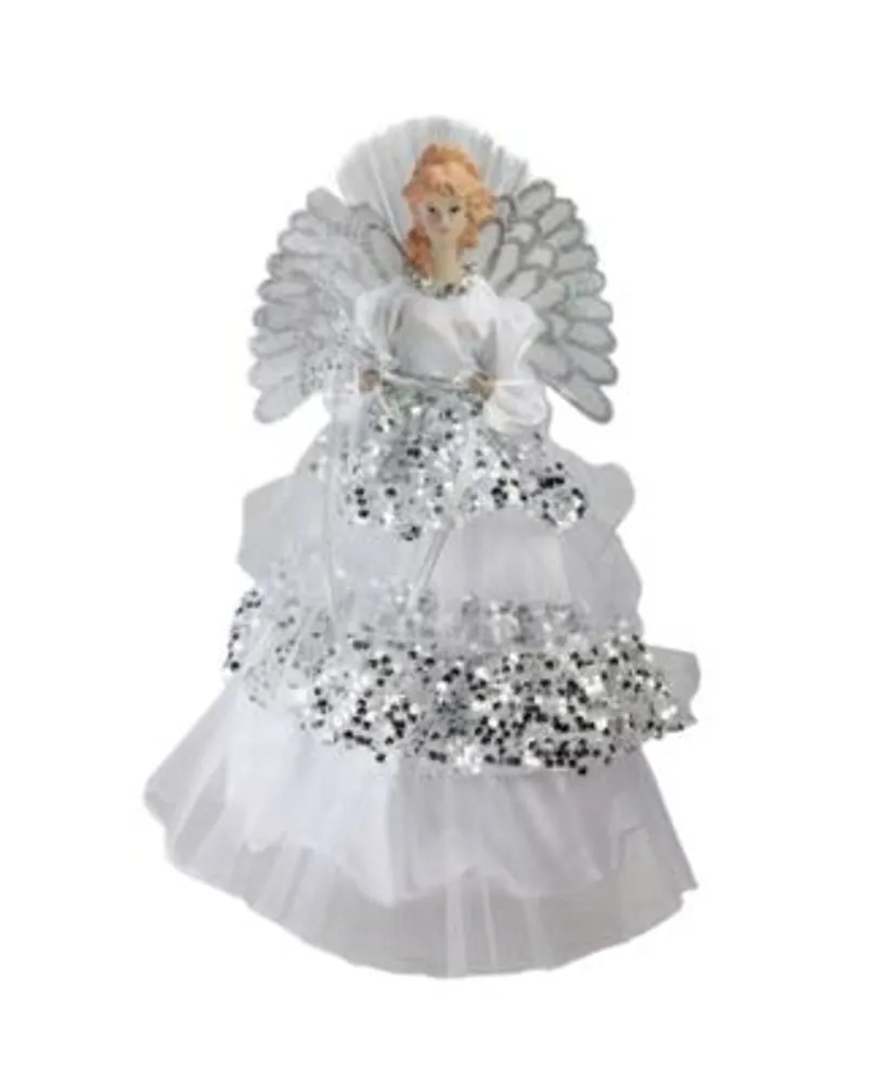 Northlight 18 Lighted White And Silver Angel In A Dress Christmas