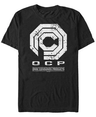 Robocop Men's OCP OMN Consumer Products Distressed Logo Short Sleeve T-Shirt