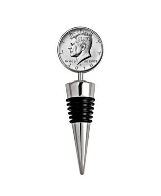 JFK Half Dollar Coin Wine Stopper