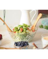Olive Wood Salad Server Curved Wooden Spoon and Spork