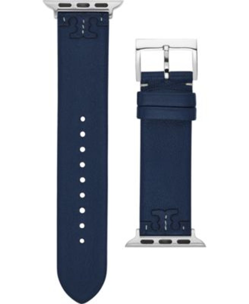 Tory Burch Women's McGraw Navy Band For Apple Watch® Leather Strap  38mm/40mm | Fairlane Town Center