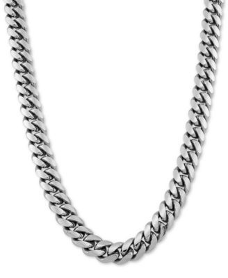 Cuban Link 26" Chain Necklace in Sterling Silver