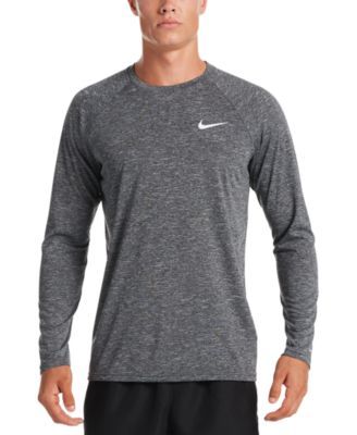Men's Heather Hydroguard Long Sleeve Swim T-Shirt