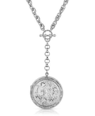 Macy's Embossed Four-Picture Oval Locket in Sterling Silver - Macy's